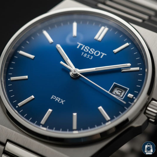 Premium Silver-Blue Dial Stainless Steel Quartz Watch