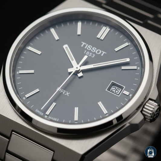 Premium Silver - Black Stainless Steel Quartz Watch