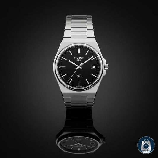 Premium Silver - Black Stainless Steel Quartz Watch
