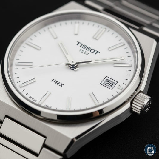 Premium Silver- White Dial Stainless Steel Quartz Watch